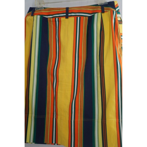 Harve Benard Multicolor Striped Knee Length Pencil Skirt Preppy Mod Retro Sz 12 - Picture 9 of 16